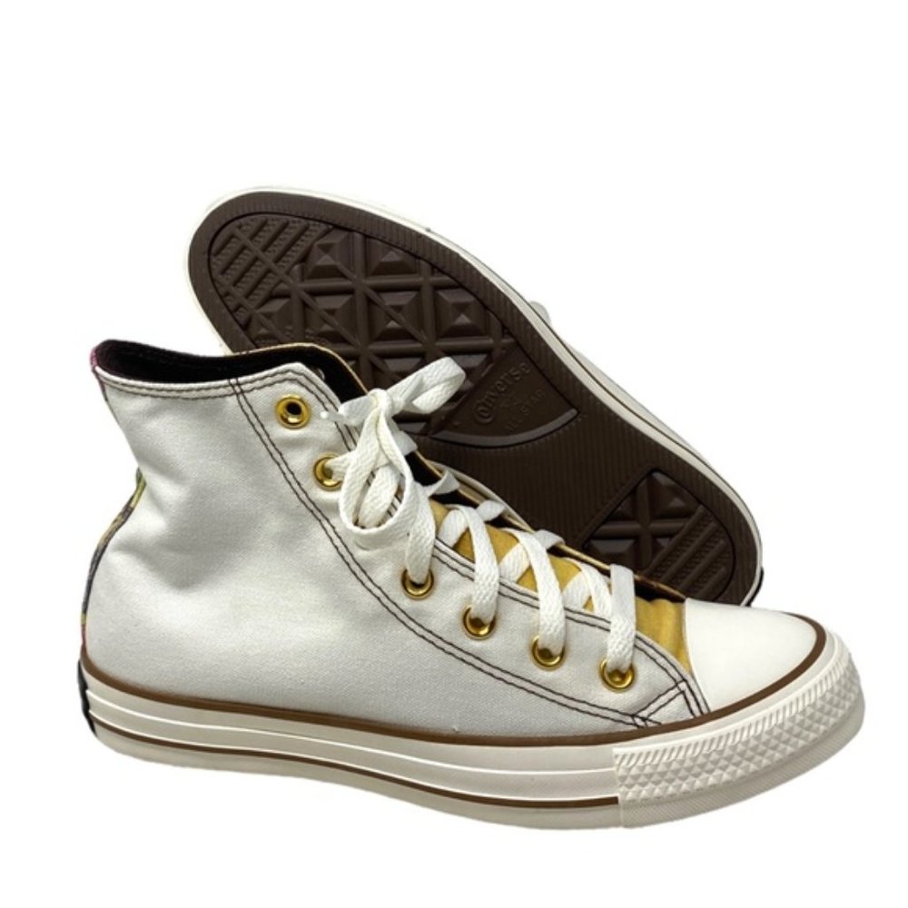 Converse Ctas High Sneakers Women Light Brown Canvas Skate Custom A05960C-LBWWB - Picture 8 of 10